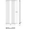 Radiateur design vertical – Avec miroir – 180 cm x 49,9 cm – Anthracite – Vitality