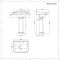 Lavabo rétro sur colonne – 59 cm x 49,5 cm – 2 trous - Windsor