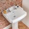 Lavabo rétro sur colonne – 59 cm x 49,5 cm – 2 trous - Windsor