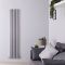 Radiateur design vertical - 180 cm x 35,4 cm - Argenté - Double rang - Vitality