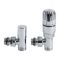 Robinet thermostatique radiateur d'angle - Adaptateur cuivre 12 mm