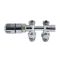 Robinet radiateur thermostatique droit – Raccordement central - Adaptateur PEX 12mm