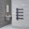 Sèche-serviettes design aluminium – Anthracite – 80 cm x 50 cm - Tika