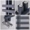 Sèche-serviettes design aluminium – Anthracite – 80 cm x 50 cm - Tika