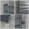 Sèche-serviettes électrique plat – Anthracite – 150 cm x 60 cm – Lustro
