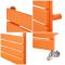 Sèche-serviettes design plat - Orange (Sunset Orange) - Choix de tailles - Lustro