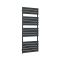 Sèche-serviettes design électrique – Barre plates – Anthracite – Choix de tailles, d’élément chauffant et de cache-câble – Lustro