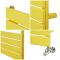 Sèche-serviettes design plat - Jaune (Dandelion Yellow) - Choix de tailles - Lustro