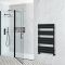 Sèche-serviettes design plat – Noir – 97,5 cm x 60 cm – Lustro