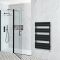 Sèche-serviettes électrique plat – Noir – 97,5 cm x 60 cm – Lustro