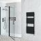Sèche-serviettes électrique plat – Noir – 120 cm x 45 cm – Lustro
