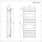 Sèche-serviettes design plat – Noir – 120 cm x 60 cm – Lustro