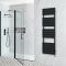 Sèche-serviettes électrique plat – Noir – 150 cm x 45 cm – Lustro