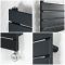 Sèche-serviettes électrique plat – Noir – 150 cm x 60 cm – Lustro