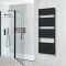 Sèche-serviettes électrique plat – Noir – 150 cm x 60 cm – Lustro
