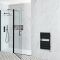 Sèche-serviettes électrique plat – Noir – 60 cm x 40 cm – Lustro