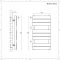 Sèche-serviettes design plat – Noir – 82,5 cm x 45 cm – Lustro