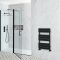 Sèche-serviettes design plat – Noir – 82,5 cm x 45 cm – Lustro