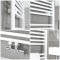 Sèche-serviettes à raccordement central – Blanc – 160 x 60 cm - Neva