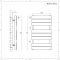 Sèche-serviettes design plat – Blanc – 82,5 cm x 60 cm – Lustro