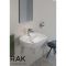 Lavabo suspendu – Blanc brillant – 51 cm x 44 cm – 1 trou – RAK Illusion x Hudson Reed