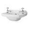 Lave-mains suspendu rétro – Blanc – 51,5 cm x 30 cm – 2 trous - Richmond