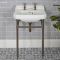 Lavabo sur pieds rétro – 56 cm – Bronze huilé - 2 trous - Richmond