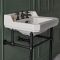 Lavabo sur pieds rétro – 56 cm – Noir – 3 trous - Richmond