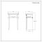 Lavabo sur pieds rétro – 56 cm – Noir – 3 trous - Richmond