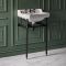 Lavabo sur pieds rétro – 56 cm – Noir – 3 trous - Richmond
