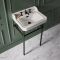 Lavabo sur pieds rétro – 56 cm – Noir – 3 trous - Richmond