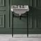 Lavabo sur pieds rétro – 56 cm – Noir – 3 trous - Richmond