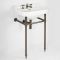 Lavabo sur pieds rétro – 56 cm – Bronze huilé - 3 trous - Richmond