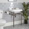 Lavabo sur pieds rétro – 56 cm – Bronze huilé - 3 trous - Richmond