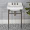 Lavabo sur pieds rétro – 56 cm – Bronze huilé - 3 trous - Richmond