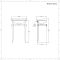 Lavabo sur pieds rétro – 50 cm – Chromé - 2 trous – Richmond