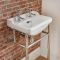 Lavabo sur pieds rétro – 50 cm – Chromé - 2 trous – Richmond