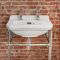 Lavabo sur pieds rétro – 50 cm – Chromé - 2 trous – Richmond