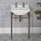 Lavabo sur pieds rétro – 50 cm – Bronze huilé - 2 trous - Richmond