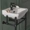 Lavabo sur pieds rétro – 50 cm – Noir – 1 trou - Richmond