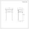 Lavabo sur pieds rétro – 50 cm – Noir – 1 trou - Richmond