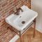 Lavabo sur pieds rétro – 50 cm – Cuivré – 1 trou pour la robinetterie – Richmond