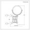Miroir de rasage extensible rétro – Rond - Elizabeth