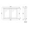 Armoire à miroir rétro – Gris clair (Timeless Sand) – 105 cm x 75 cm - Old London
