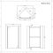 Armoire de toilette d’angle avec miroir – Blanc – 65 cm x 45,9 cm - Cluo