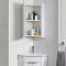 Armoire de toilette d’angle avec miroir – Blanc – 65 cm x 45,9 cm - Cluo