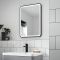 Miroir chauffant éclairé LED – Noir – 25 watts – 50 cm x 70 cm