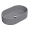 Vasque ovale moderne – Gris mat – 56,5 cm x 35 cm – Non pré-percée