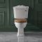 WC avec réservoir rétro et abattant effet chêne - Windsor