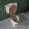 WC avec réservoir rétro et abattant effet chêne - Windsor
